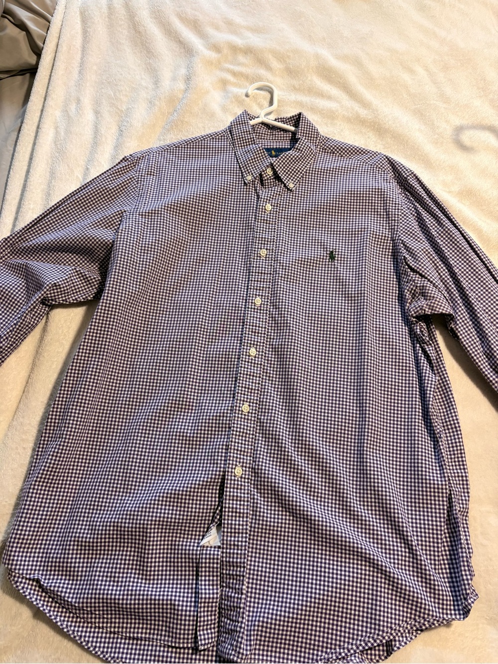 Polo Ralph Lauren XL Men's purple and White Check Button-Down Shirt